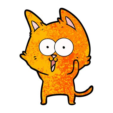 komik karikatür kedi vektör çizim