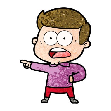 vektör çizim karikatür dostum şok