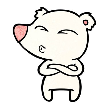 Kutup Ayısı Çizgi Filminin Vektör İllüstrasyonu