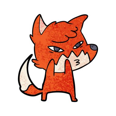 Akıllı karikatür fox vektör çizim