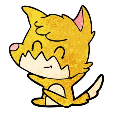 vektör çizim karikatür dostu Fox