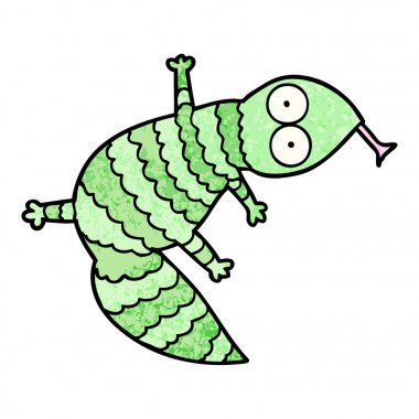 Çizgi film kertenkelesinin vektör çizimi