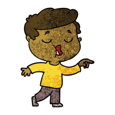  vektör çizim konuşuyor karikatür adam