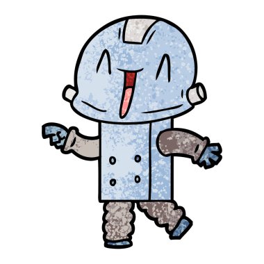 Çizgi film robotunun vektör çizimi