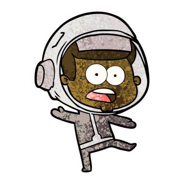 Çizgi film astronotunun vektör çizimi