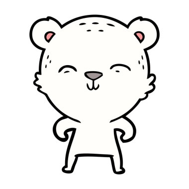 Kutup Ayısı Çizgi Filminin Vektör İllüstrasyonu