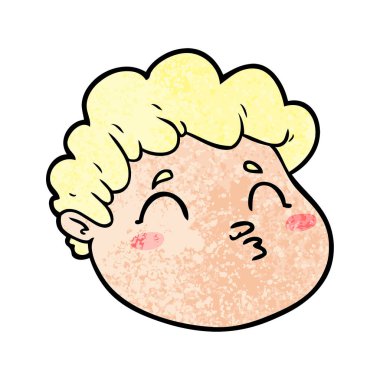 vektör çizim karikatür erkek yüz