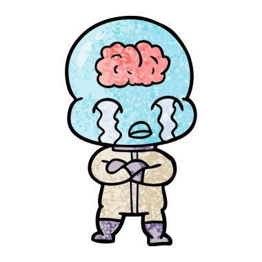 büyük beyin uzaylı ağlıyor çizgi film