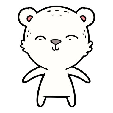 Kutup Ayısı Çizgi Filminin Vektör İllüstrasyonu