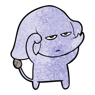 vektör çizim rahatsız çizgi fil