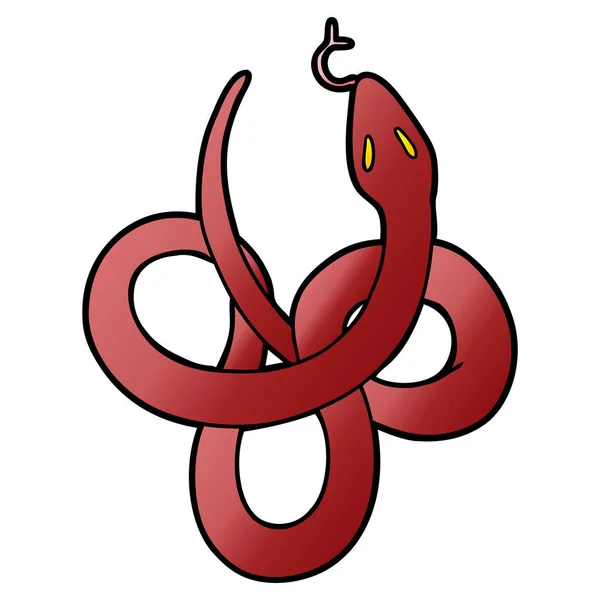 Vector Ilustración Serpiente Dibujos Animados — Vector de stock