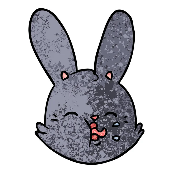 Cartoon Funny Rabbit Face — Stock Vector