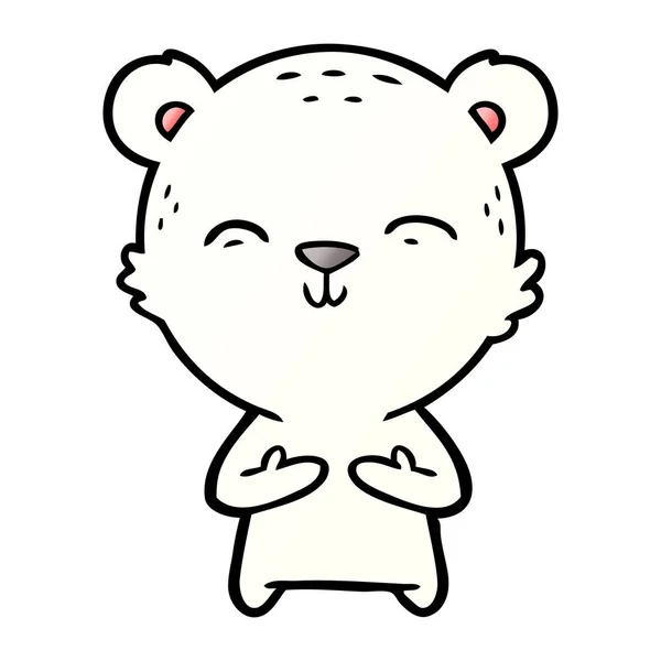 Vector Illustration Polar Bear Cartoon — 스톡 벡터