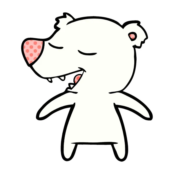 Vector Illustration Polar Bear Cartoon — 스톡 벡터