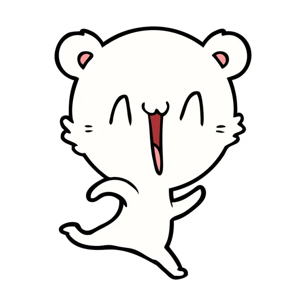 Vector Illustration Polar Bear Cartoon — 스톡 벡터