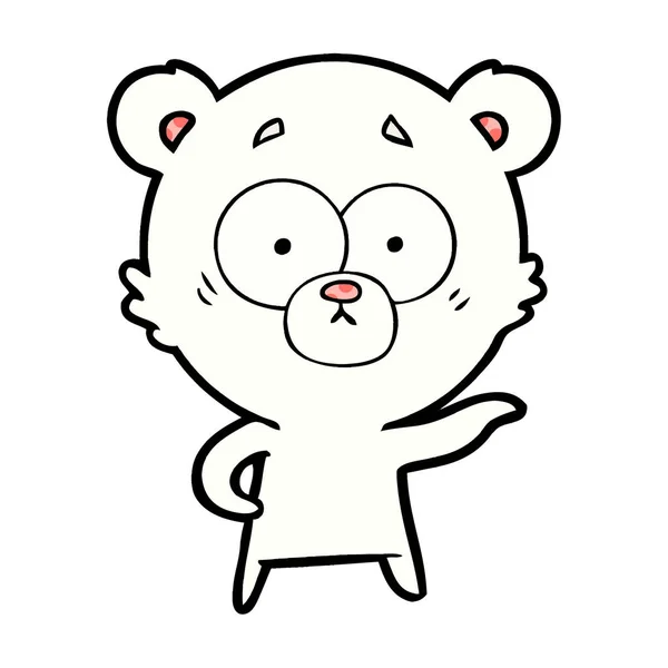 Vector Illustration Polar Bear Cartoon — 스톡 벡터