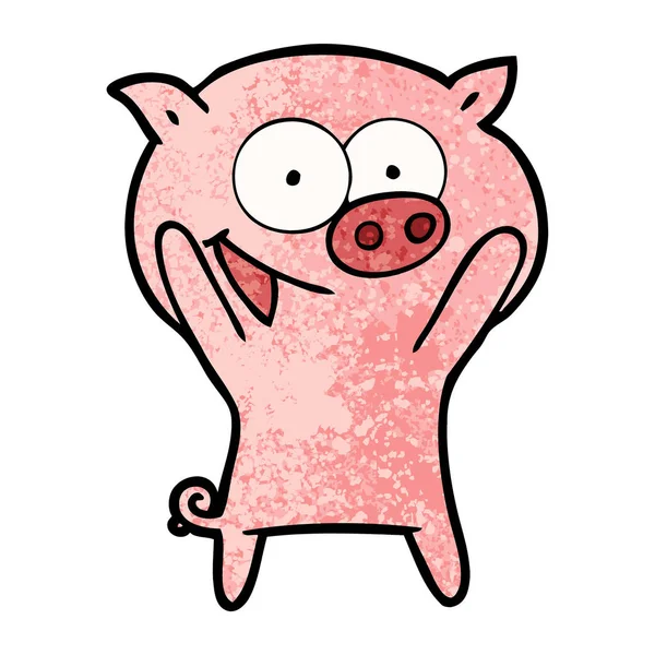 Vektor Illustration Von Cartoon Schwein — Stockvektor