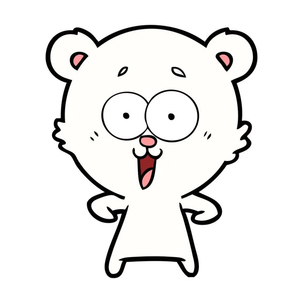 Vector Illustration Polar Bear Cartoon — 스톡 벡터