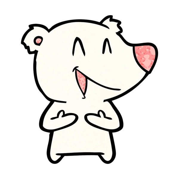 Щасливий Полярний Ведмідь Мультфільм — стоковий вектор