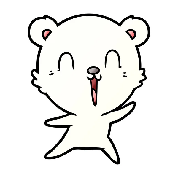 Vector Illustration Polar Bear Cartoon — 스톡 벡터