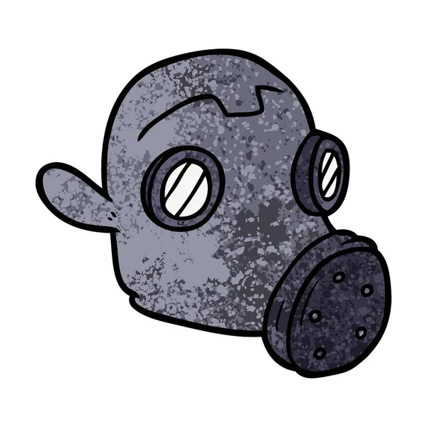 Vector Ilustración Máscara Gas Dibujos Animados — Vector de stock