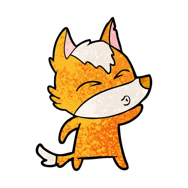 Vektor Illustration Der Fuchs Cartoon Figur — Stockvektor