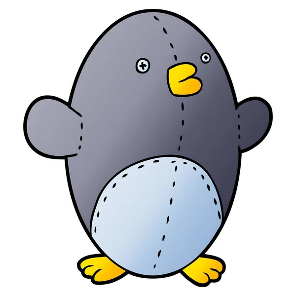 Rajzfilm Plüssjáték Pingvin — Stock Vector