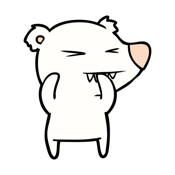 Vector Illustration Polar Bear Cartoon — 스톡 벡터