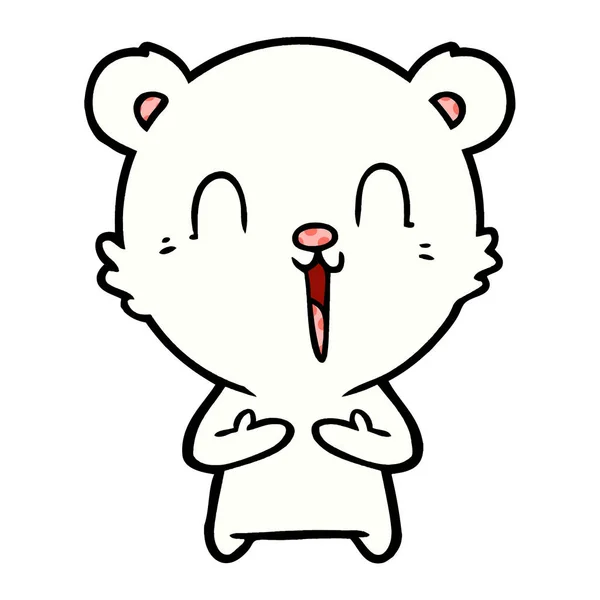 Vector Illustration Polar Bear Cartoon — 스톡 벡터