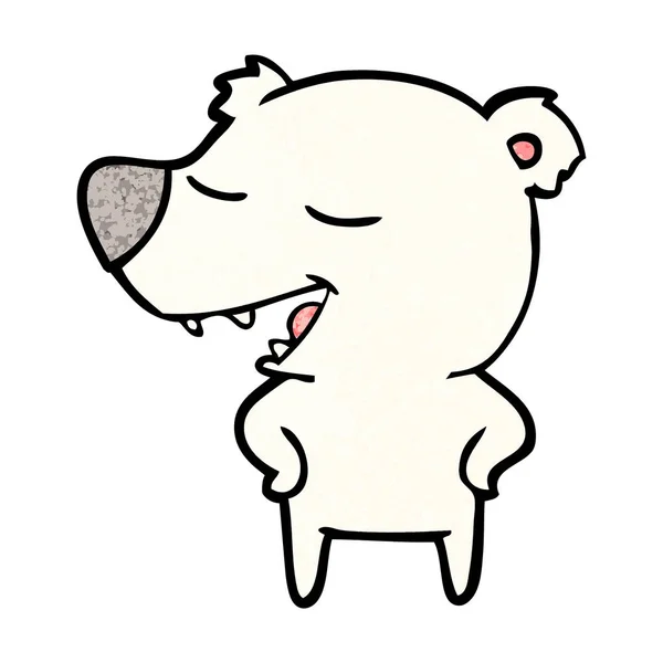 Ilustración Vectorial Dibujos Animados Oso Polar — Archivo Imágenes Vectoriales