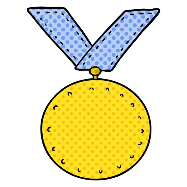 Desenho Animado Esportes Medalha Vetor Ilustração —  Vetores de Stock