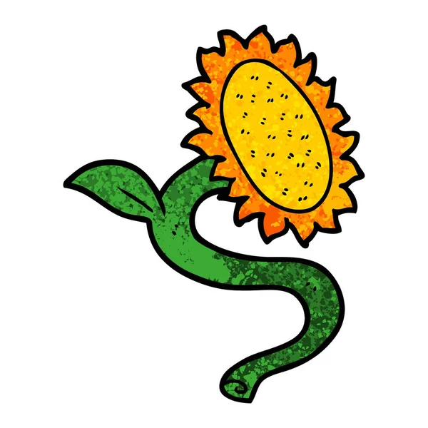 Vector Illustration Cartoon Sunflower — Stock Vector