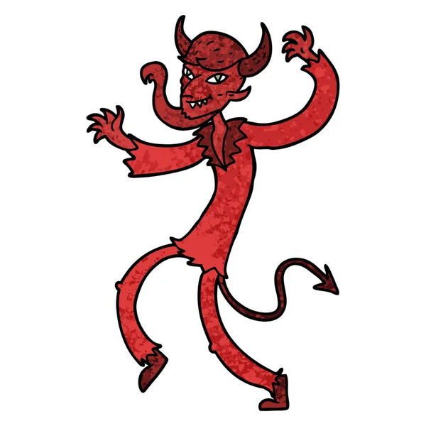 Vektor Illustration Des Cartoon Teufels — Stockvektor
