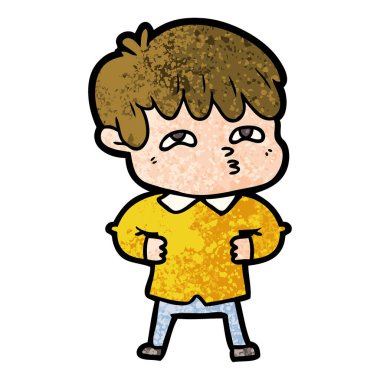 vektör çizim karikatür meraklı adam