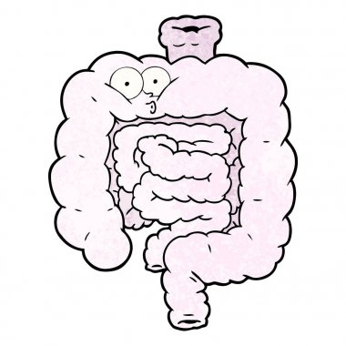 vektör çizim karikatür bağırsak