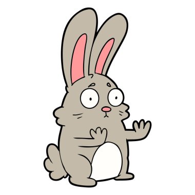 Çizgi film tavşanının vektör çizimi