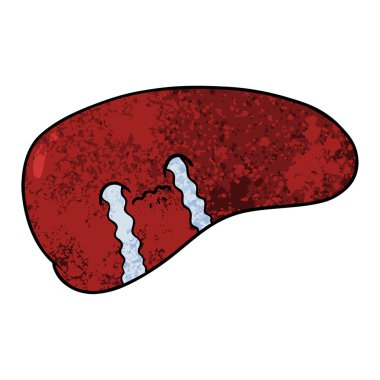 vektör çizim karikatür karaciğer