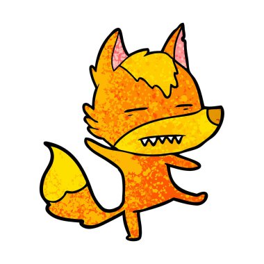 Tilki çizgi film karakteri vektör çizim