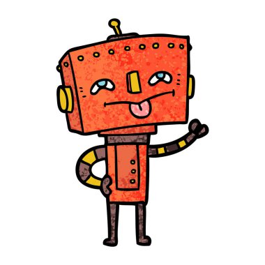 Çizgi film robotunun vektör çizimi