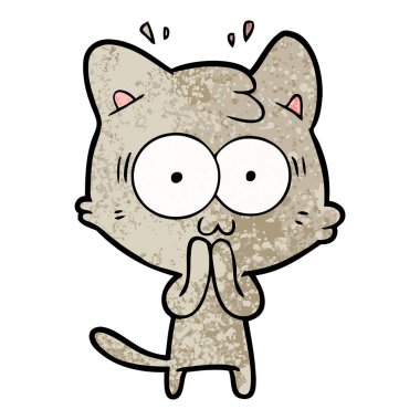 vektör çizim karikatür sürpriz kedi