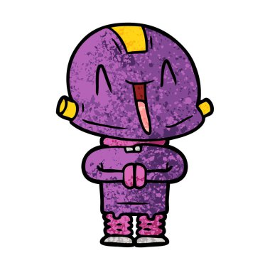 Çizgi film robotunun vektör çizimi