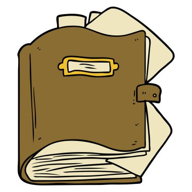 vektör çizim karikatür eski kitap