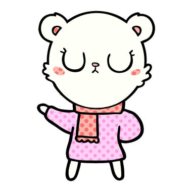 Kutup Ayısı Çizgi Filminin Vektör İllüstrasyonu