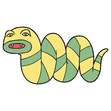 Çizgi film yılanının vektör çizimi