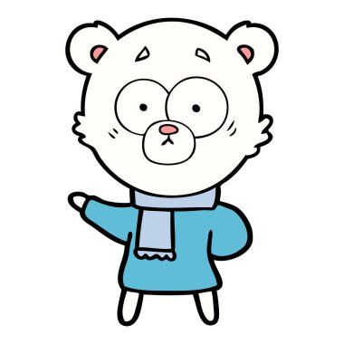 Kutup Ayısı Çizgi Filminin Vektör İllüstrasyonu