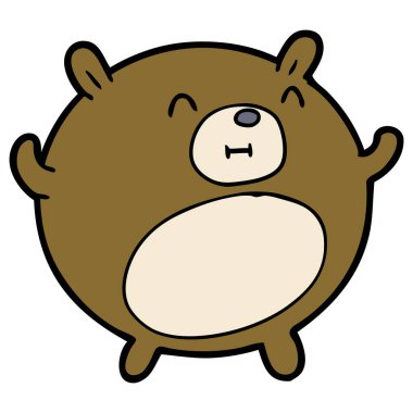 Çizgi film ayısının vektör çizimi