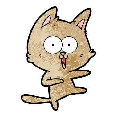 komik karikatür kedi vektör çizim