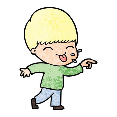 mutlu çizgi film çocuk vektör çizim