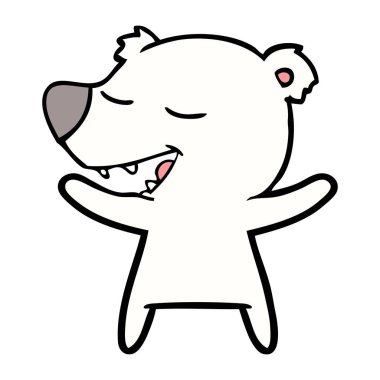 Kutup Ayısı Çizgi Filminin Vektör İllüstrasyonu