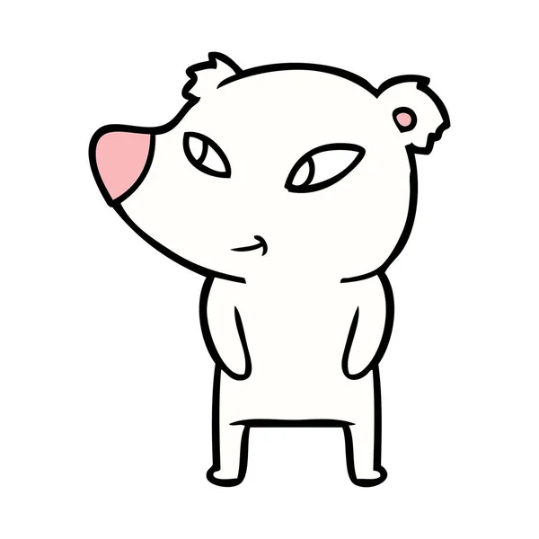 Vector Illustration Polar Bear Cartoon — 스톡 벡터